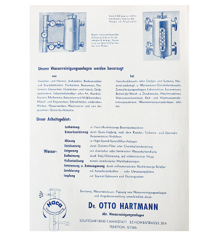 Dokumente zur Entstehung Dr. Otto Hartmann Chemiefabrik